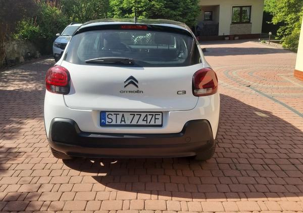 Citroen C3 cena 47500 przebieg: 40025, rok produkcji 2020 z Żabno małe 301